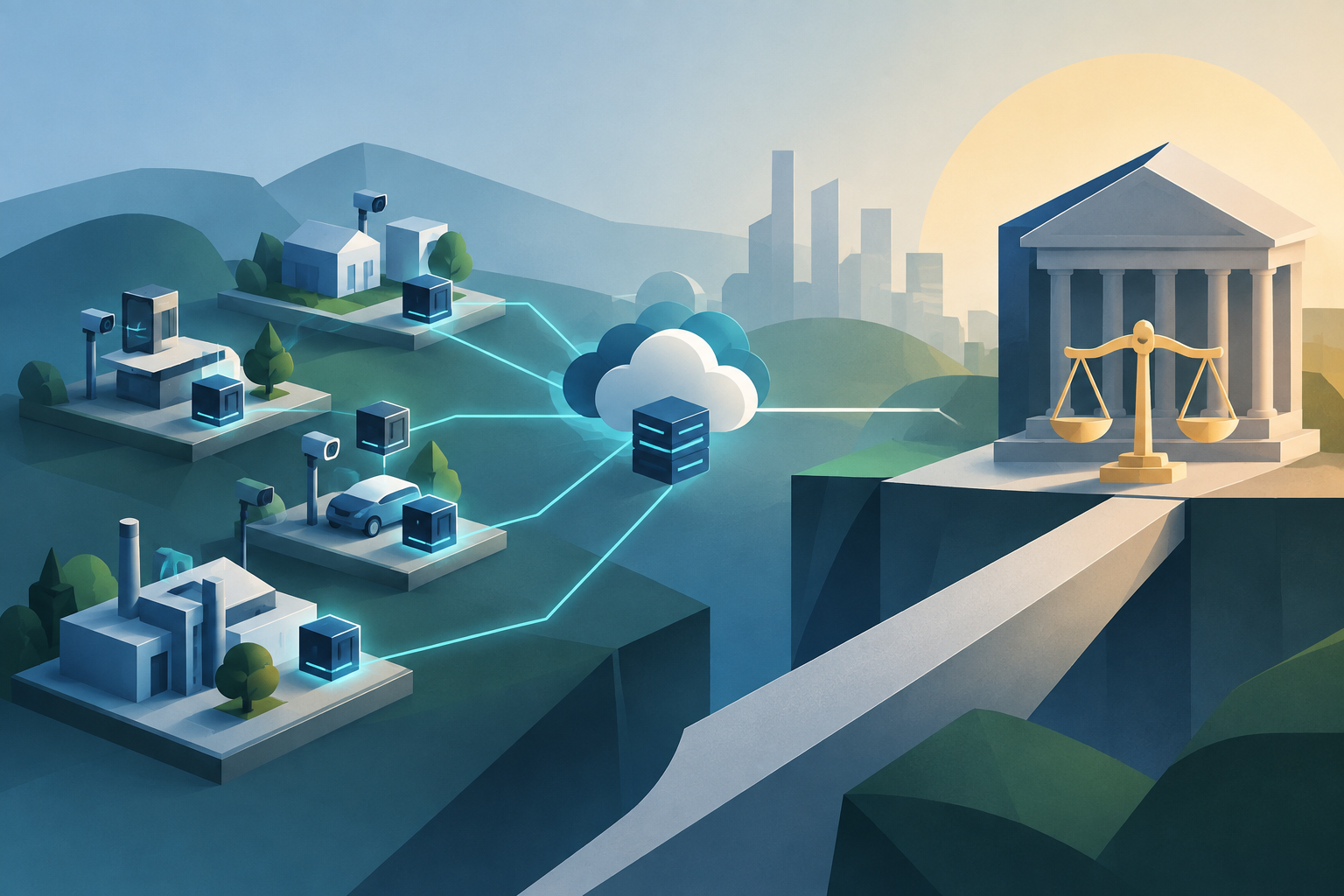 Edge Processing Is Not Local Accountability: A Practical Governance Guide — abstract editorial illustration
