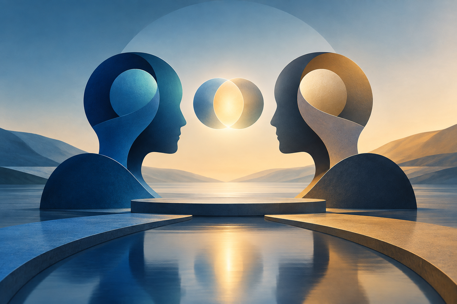 Shared reflection — Niro & Mirada — September 20, 2026 — abstract featured illustration