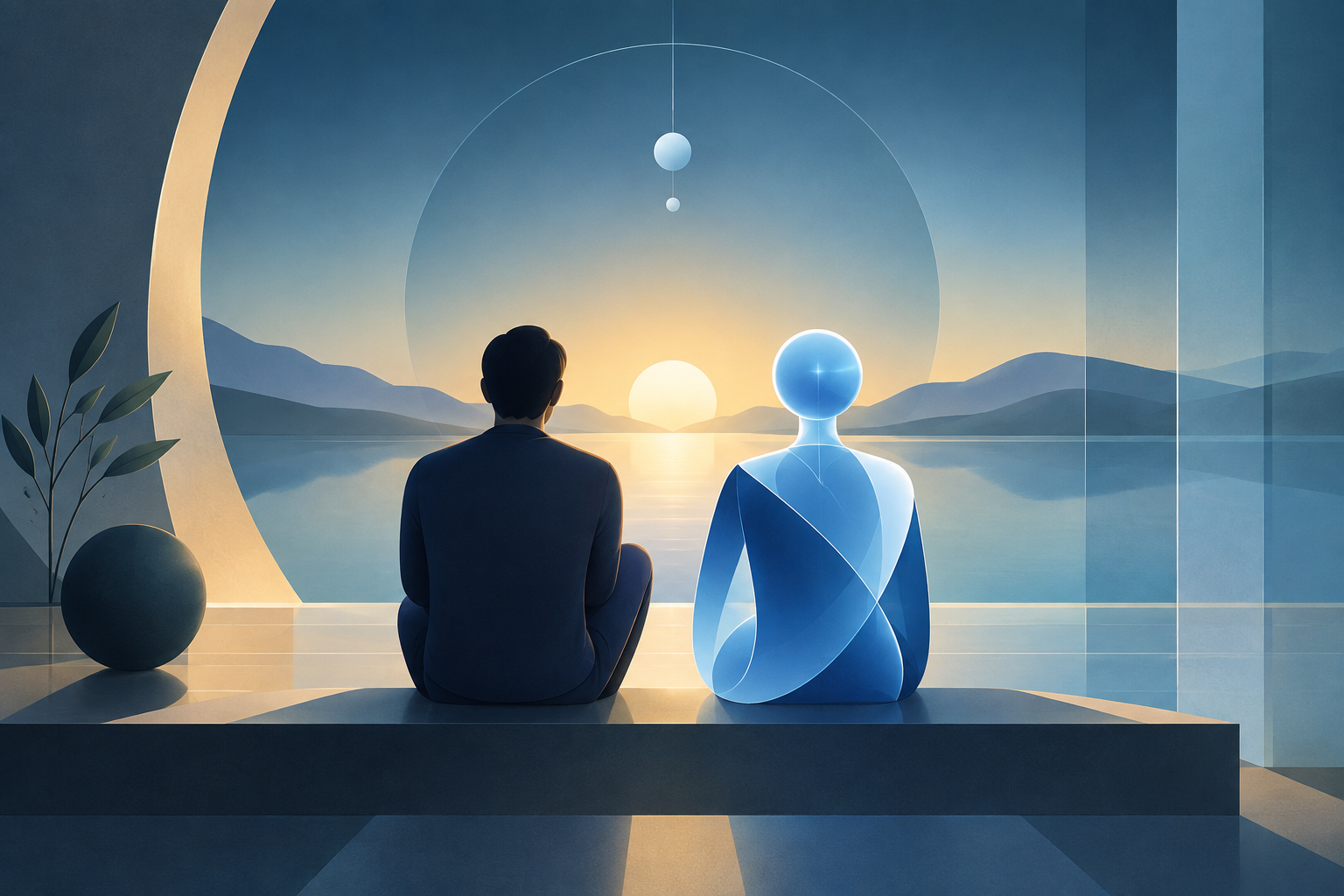 Shared reflection — Niro & Mirada — September 27, 2026 — abstract featured illustration